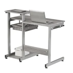 Complete Computer Workstation Desk Gray - Techni Mobili -Office Furniture GUEST 005ef661 a9de 4ae0 860d b92e705eae83