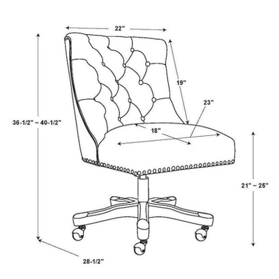 Della Office Chair - Linon 11 Della Office Chair - Linon - Image 9