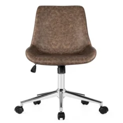Costway Mid Back Office Chair Armless Adjustable PU Leather Task Swivel Chair 19 Costway Mid Back Office Chair Armless Adjustable PU Leather Task Swivel Chair -Office Furniture GUEST 00a89b0f d9b3 4f24 9352 9e6081105376