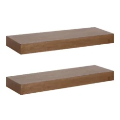 2pc 24" Havlock Wood Shelf Set - Kate & Laurel All Things Decor -Office Furniture GUEST 02954e41 a6d7 4ee1 837d 221583be59e6