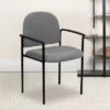 Emma And Oliver Comfort Stackable Steel Side Reception Chair With Arms