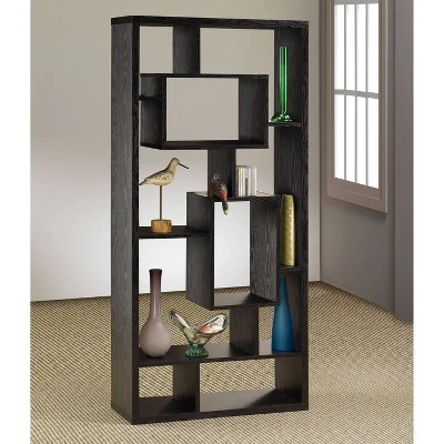 67" Linbrook 10 Shelf Bookcase Black Oak - Coaster 3 67" Linbrook 10 Shelf Bookcase Black Oak - Coaster