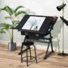 Yaheetech Drafting Table & Stool Set All-in-One Drawing Table -Office Furniture GUEST 0608ac9e 60d6 4505 8a90 361eb73f26b5
