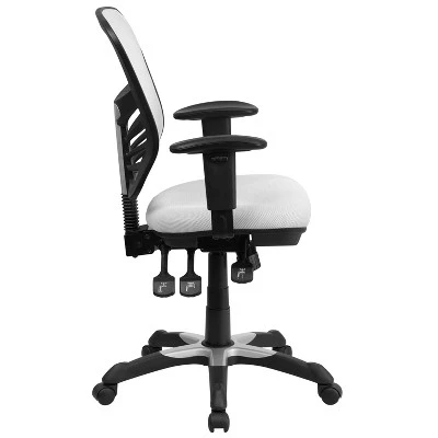Flash Furniture Mid-Back Mesh Multifunction Executive Swivel Ergonomic Office Chair With Adjustable Arms 9 Flash Furniture Mid-Back Mesh Multifunction Executive Swivel Ergonomic Office Chair With Adjustable Arms - Image 7