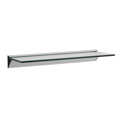 Floating Glass Shelf On Aluminum Bar Clear - Danya B. 7 Floating Glass Shelf On Aluminum Bar Clear - Danya B. - Image 5