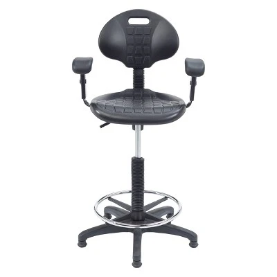 22"-32" Adjustable Height Polyurethane Task Office Chair With Arms Black- Hampden Furnishings 11 22"-32" Adjustable Height Polyurethane Task Office Chair With Arms Black- Hampden Furnishings - Image 9