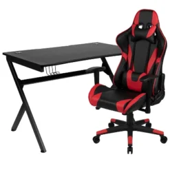 Emma And Oliver Gaming Bundle-Desk, Cup Holder/Headphone Hook & Reclining Chair -Office Furniture GUEST 0b74ba46 4ebe 48e7 9b1e 9284656bc862