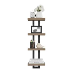 36" X 11" 4 Tier Ladder Bracket Floating Wall Shelf Unit - Danya B. 33 36" X 11" 4 Tier Ladder Bracket Floating Wall Shelf Unit - Danya B. -Office Furniture GUEST 0eff7719 8694 4164 86dd 678705f49f35