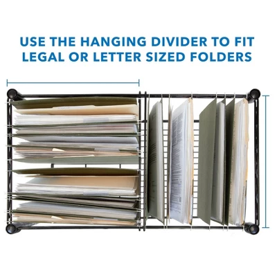 Mount-It! Mobile Rolling File Folder Cart With Wheels | Single Tier With Storage Rack And Locking Casters | Fits Letter And Legal Size Filing Folders 8 Mount-It! Mobile Rolling File Folder Cart With Wheels | Single Tier With Storage Rack And Locking Casters | Fits Letter And Legal Size Filing Folders - Image 6