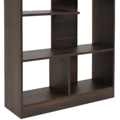 Sunnydaze Decor Sunnydaze Indoor Rosalee 9-Tier Open Bookshelf With Staggered Shelves - Coffee Brown -Office Furniture GUEST 11ceb416 6439 4ad6 8099 372b811b9436