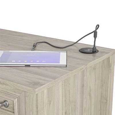 Little Seeds Sierra Ridge Levi Single Pedestal Kids’ Desk, Light Walnut 7 Little Seeds Sierra Ridge Levi Single Pedestal Kids’ Desk, Light Walnut - Image 5