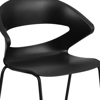 Flash Furniture HERCULES Series 440 Lb. Capacity Black Stack Chair 6 Flash Furniture HERCULES Series 440 Lb. Capacity Black Stack Chair - Image 4