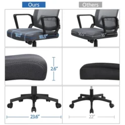 Yaheetech Adjustable Mid-Back Office Chair Computer Chair With Wheels 17 Yaheetech Adjustable Mid-Back Office Chair Computer Chair With Wheels -Office Furniture GUEST 153589e5 0249 4df5 92e5 5f6d101476ff