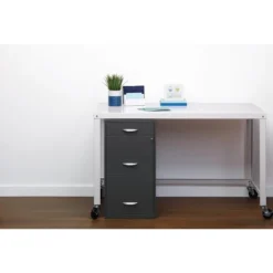 Space Solutions 18" Deep 3 Drawer Metal Organizer File Cabinet With Pencil Drawer -Office Furniture GUEST 159d25e9 dcf4 4dfa be5f d1de1705e080
