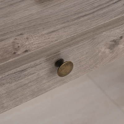 HOMCOM Computer Table Writing Desk With Hutch 3 Drawers, Open Cabinets, Top Shelf, Wide Tabletop, Cable Management, Gray 8 HOMCOM Computer Table Writing Desk With Hutch 3 Drawers, Open Cabinets, Top Shelf, Wide Tabletop, Cable Management, Gray - Image 6