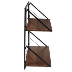Honey-Can-Do 2 Tier Laundry Shelf With Wood Walnut 12 Honey-Can-Do 2 Tier Laundry Shelf With Wood Walnut -Office Furniture GUEST 16507520 81c3 4404 8909 958402f66b35