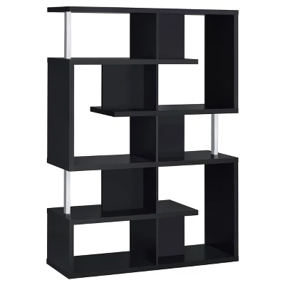 Hoover 5 Shelf Zig Zag Bookcase With Chrome Details - Coaster 13 Hoover 5 Shelf Zig Zag Bookcase With Chrome Details - Coaster - Image 11