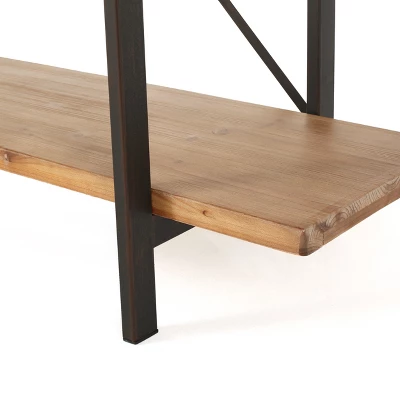 77" Septima 4 Shelf Antique Bookcase Antique - Christopher Knight Home 5 77" Septima 4 Shelf Antique Bookcase Antique - Christopher Knight Home - Image 3