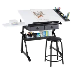 Core Drawing Table And Stool Set Charcoal Black/White - Studio Designs 38 Core Drawing Table And Stool Set Charcoal Black/White - Studio Designs -Office Furniture GUEST 19669677 8f59 4c0d 8352 c68dff88710f