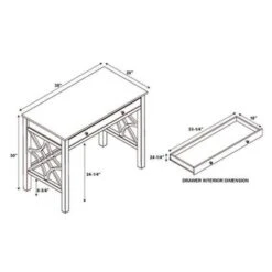 Whitley Antique Desk White - Linon 23 Whitley Antique Desk White - Linon -Office Furniture GUEST 1bc35309 0871 4ba2 83bb e9edf5abe004