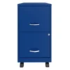 Space Solutions 18 Inch Wide Metal Mobile Organizer File Cabinet For Office Supplies And Hanging File Folders With 2 File Drawers, Blue -Office Furniture GUEST 1c86830e d1c8 4362 bd9d 983daa9bf2ee