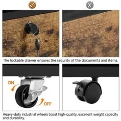 Yaheetech Vintage File Cabinet With 2 Drawers And Storage Shelves For Home, Office -Office Furniture GUEST 1de4d103 b836 425c bc2f 0f6860257730