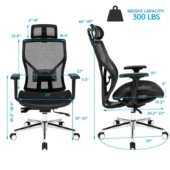 Costway Ergonomic Office Chair High-Back Mesh Chair W/Adjustable Lumbar Support -Office Furniture GUEST 1e99d865 c576 4b32 9f55 feb0883d3e8d