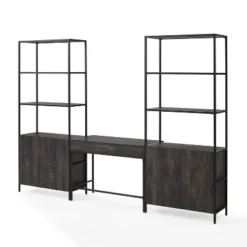 3pc Jacobsen Desk And Large Etagere Set Brown Ash - Crosley 26 3pc Jacobsen Desk And Large Etagere Set Brown Ash - Crosley -Office Furniture GUEST 2077d939 de2a 4116 9129 75d801e433cc