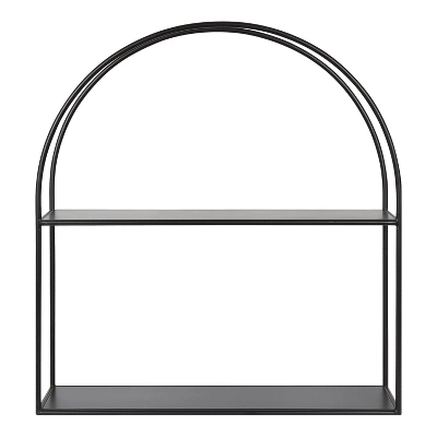 24" X 26" Monroe Metal Arch Shelf Black - Kate & Laurel All Things Decor 3 24" X 26" Monroe Metal Arch Shelf Black - Kate & Laurel All Things Decor