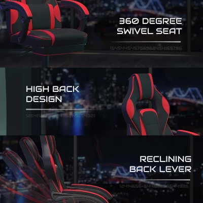 BlackArc Zulu Gaming Desk And Chair Set, Ergonomic Gaming Chair With USB Massage, Slide-Out Footrest, And Detachable Headrest Pillow 8 BlackArc Zulu Gaming Desk And Chair Set, Ergonomic Gaming Chair With USB Massage, Slide-Out Footrest, And Detachable Headrest Pillow - Image 6