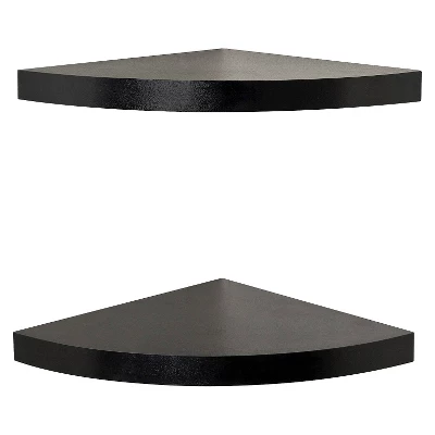 (Set Of 2) 11.5" X 1.5" Radial Floating Corner Shelves - Danya B. 8 (Set Of 2) 11.5" X 1.5" Radial Floating Corner Shelves - Danya B. - Image 6