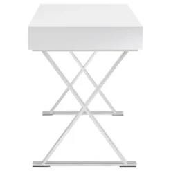 Wood Writing Desk With Drawers White - Modway Furniture