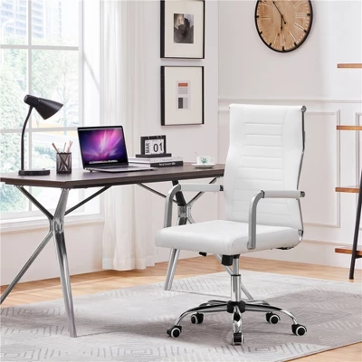 Yaheetech Modern Faux Leather Office Desk Chair 3 Yaheetech Modern Faux Leather Office Desk Chair