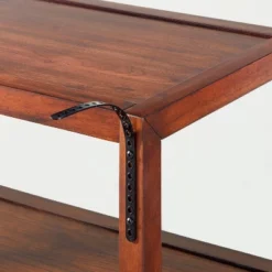 40" 4-Shelf Wood & Cane Transitional Ladder Bookshelf - Brown - Hearth & Hand™ With Magnolia -Office Furniture GUEST 26f759d4 4d8f 4a17 b992 fcd6ff400d2b