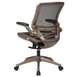 Flash Furniture Mid-Back Transparent Mesh Executive Swivel Office Chair With Flip-Up Arms -Office Furniture GUEST 27740699 6fbe 41a4 99f7 efff21751f17