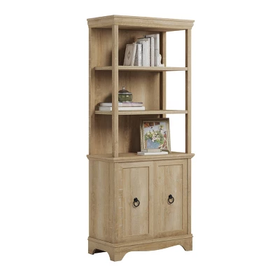 72.32" 3 Open Shelves Adaline Café Library Vertical Bookcase Orchard Oak - Sauder 4 72.32" 3 Open Shelves Adaline Café Library Vertical Bookcase Orchard Oak - Sauder - Image 2