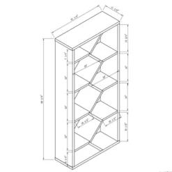 69" Achna 9 Shelf Bookshelf Black/Dark Walnut - MiBasics -Office Furniture GUEST 2a265b58 5f4d 4f1d b166 1c6e049c54e3