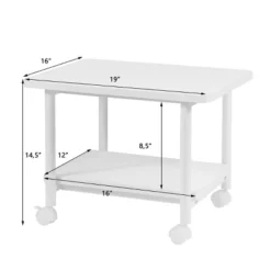 Tangkula 2-Tier Rolling Under Desk Printer Cart With 2 Storage Shelves Printer Stand For Home Office -Office Furniture GUEST 2af6269d cbe7 47e0 a441 800f27c81ae8