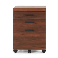 Monarch Specialties 25 Inch Tall Spacious 3 Drawer Home Office Rolling Filing Cabinet, Dark Cherry Brown Wood Look Finish -Office Furniture GUEST 2b5e4fac b900 4213 9133 38a32dbe846e