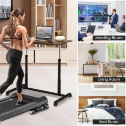 Costway Height Adjustable Computer Desk Sit Stand Rolling Notebook Table NaturalBrownBlack 15 Costway Height Adjustable Computer Desk Sit Stand Rolling Notebook Table NaturalBrownBlack -Office Furniture GUEST 2bd435a7 127b 408f b9d8 bb1cb7fed077