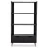 62.4" 2 Drawers Kalien Modern And Contemporary Bookshelf With Display Shelves Espresso Brown - Baxton Studio -Office Furniture GUEST 2cf8c4ba cc68 4a62 b3c4 a58657eeedf8