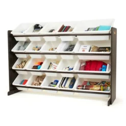 Extra Large Toy Storage Organizer With 20 Storage Bins Espresso/White - Humble Crew -Office Furniture GUEST 2dc7aec1 0e82 4248 b775 6d4464eec2df