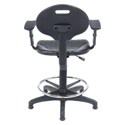 22"-32" Adjustable Height Polyurethane Task Office Chair With Arms Black- Hampden Furnishings 7 22"-32" Adjustable Height Polyurethane Task Office Chair With Arms Black- Hampden Furnishings - Image 5