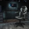 Emma And Oliver Gaming Desk & Chair Set With Cup Holder, Headphone Hook, And Monitor Stand 1 Emma And Oliver Gaming Desk & Chair Set With Cup Holder, Headphone Hook, And Monitor Stand -Office Furniture GUEST 301cb2a4 6c21 46c6 9464 2a03810e9f2d
