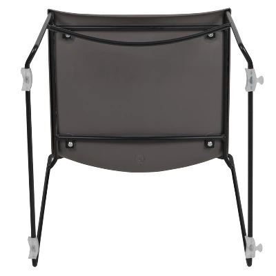 Flash Furniture HERCULES Series 661 Lb. Capacity Gray Full Back Stack Chair With Black Powder Coated Frame 11 Flash Furniture HERCULES Series 661 Lb. Capacity Gray Full Back Stack Chair With Black Powder Coated Frame - Image 9