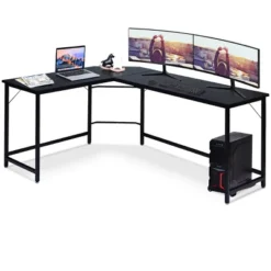 Costway L-Shaped Computer Desk Corner Workstation Study Gaming Table Home Office -Office Furniture GUEST 30b8fb37 271d 43a2 b027 253d4b4fdff4