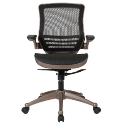 Flash Furniture Mid-Back Transparent Mesh Executive Swivel Office Chair With Flip-Up Arms -Office Furniture GUEST 31c8a627 ca78 40c0 9716 c5c30865da74