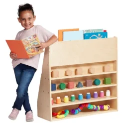 ECR4Kids Birch Streamline Book Display Stand, Kids Wooden Book Rack, Forward Facing Bookshelf -Office Furniture GUEST 335e6f69 5d82 4205 b3d2 391d7be96835