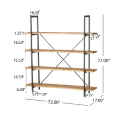 77" Septima 4 Shelf Antique Bookcase Antique - Christopher Knight Home 9 77" Septima 4 Shelf Antique Bookcase Antique - Christopher Knight Home -Office Furniture GUEST 345ad8cb 6491 4474 9230 356617c7cb9b
