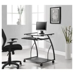Edgeview Mobile Computer Desk - Black - Room & Joy -Office Furniture GUEST 351781e5 817c 4ecb 95e8 a56ca6fde82c